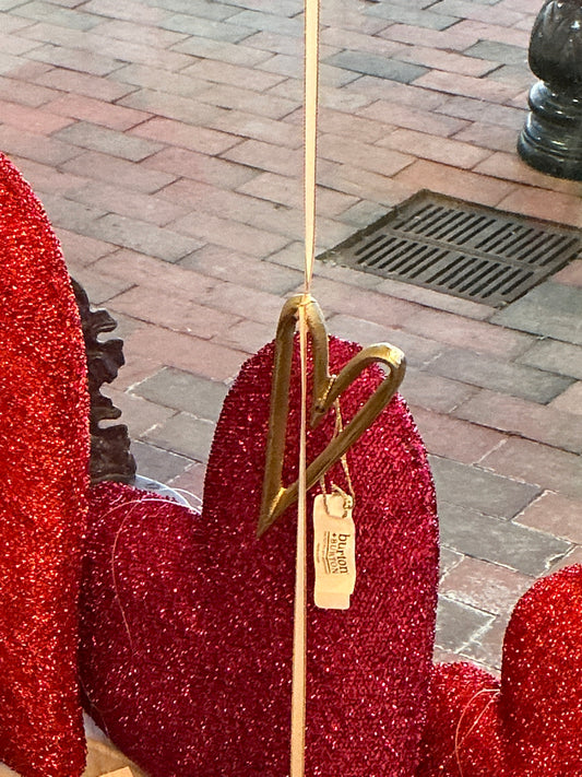 Ornament Aluminum Gold Heart Shape - SM