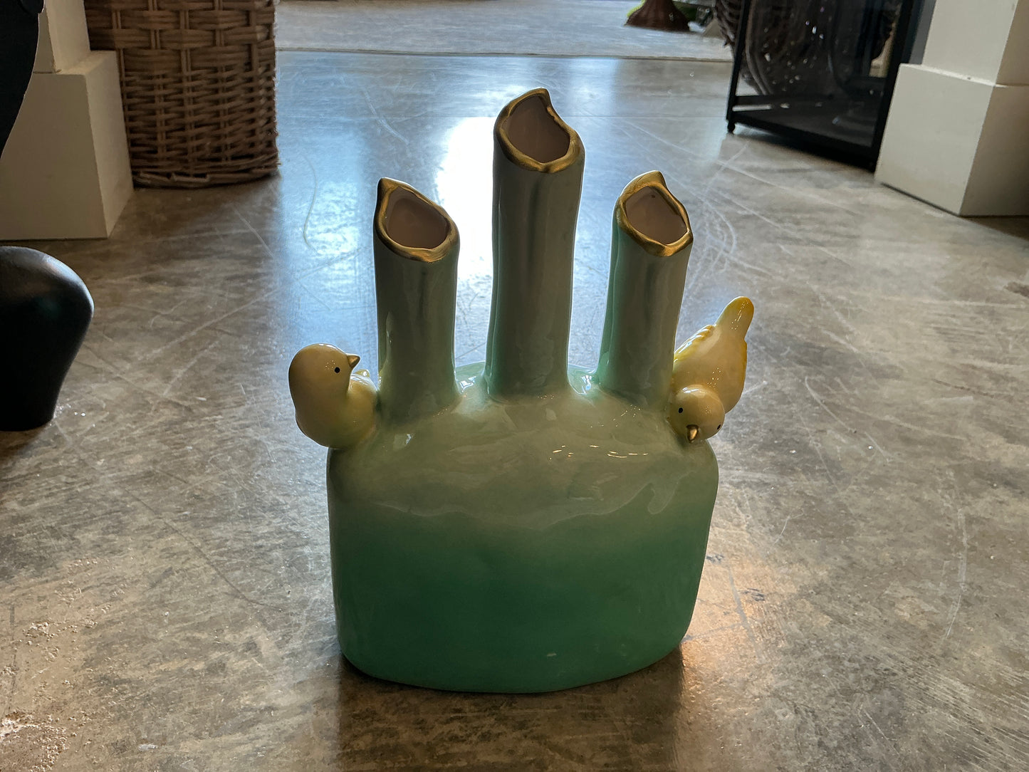 8" Bird Tulip Vase