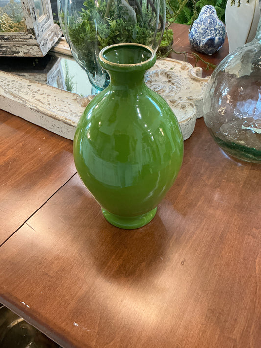 10" Green Vase