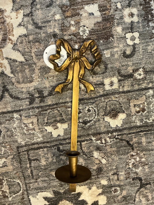 5x4x14"" Iron Bow Wall Taper Holder 