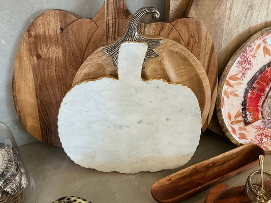 Pumpkin Shaped Marble Cutting Board