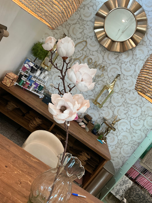 BLSH FOAM SAUCER MAGNOLIA BRANCH X5 40"