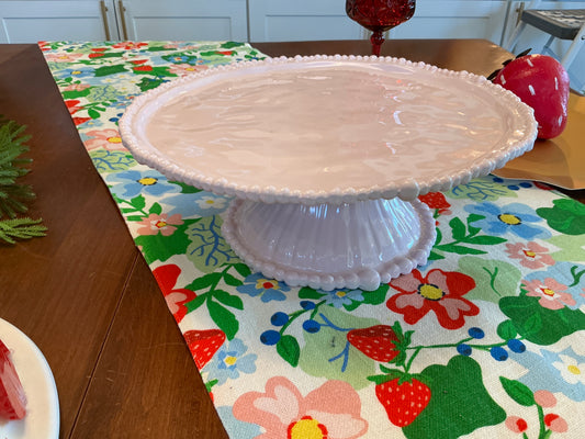 Cake Pedestal Pink Melamine