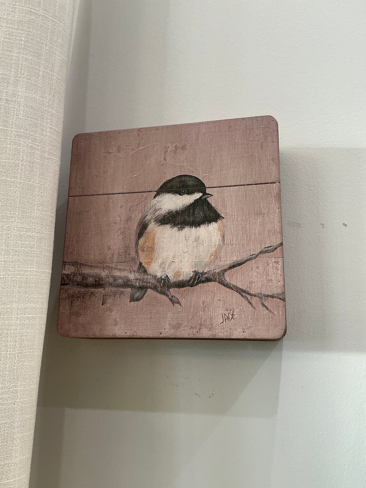 Bird Plaque (4 Asst) 8"H Wood