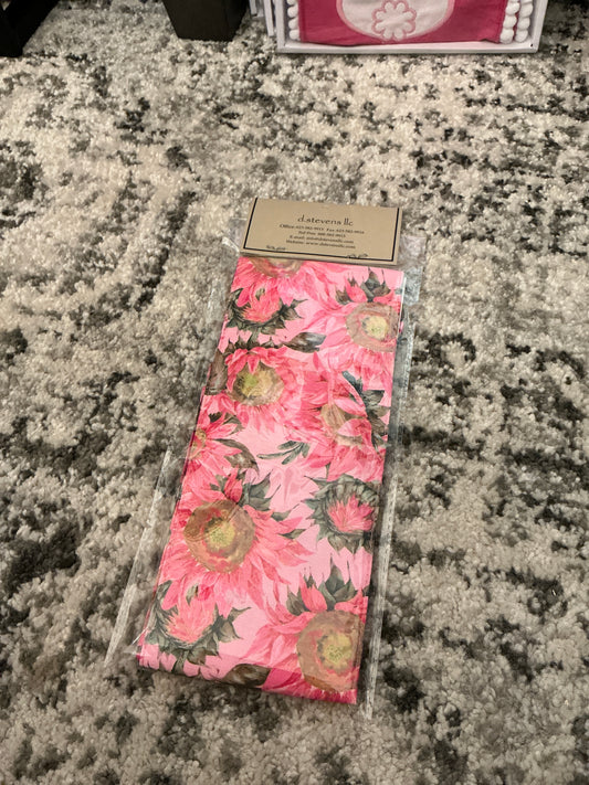 4“ x 56” satin sunflower sash, pink