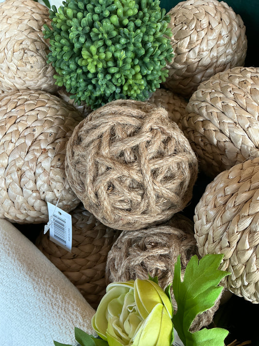 Natural Tan Seagrass Ball