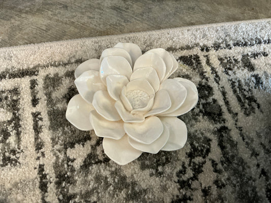 2 Handcrafted Glossy White Wall Hanging Ceram