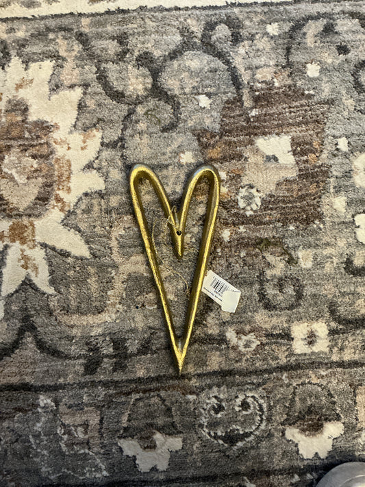 Ornament Aluminum Gold Heart Shape - MED