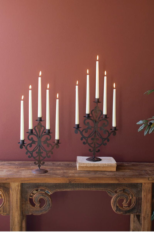 Iron Candelabras - Set of 2