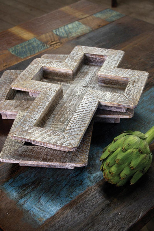 Wooden Cross Tray
